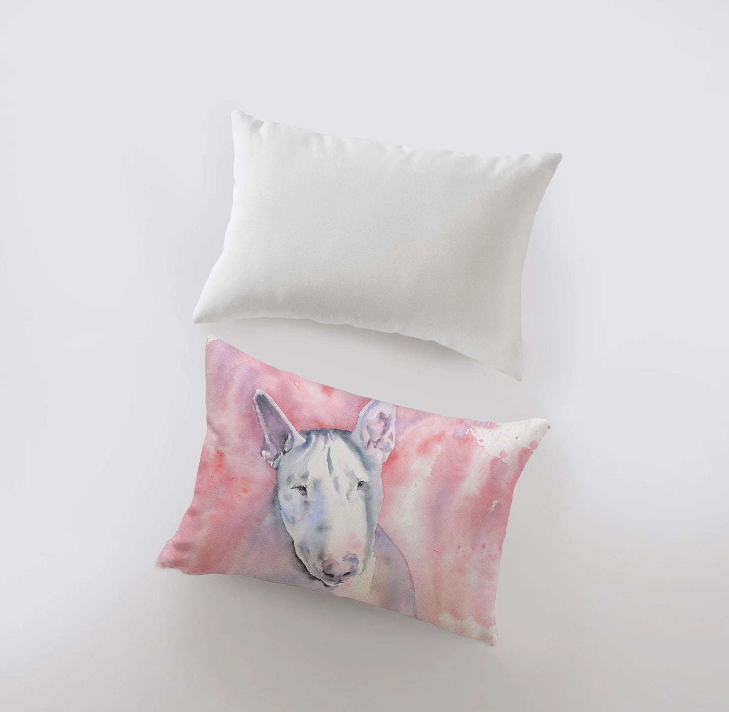 Bull Terrier | Watercolor Terrier | 18x12 | Pillow Cover | Dog | Home Decor | Custom Pillow | Bull Terrier | Dog Lover Gift | Dog Mom Gift by UniikPillows