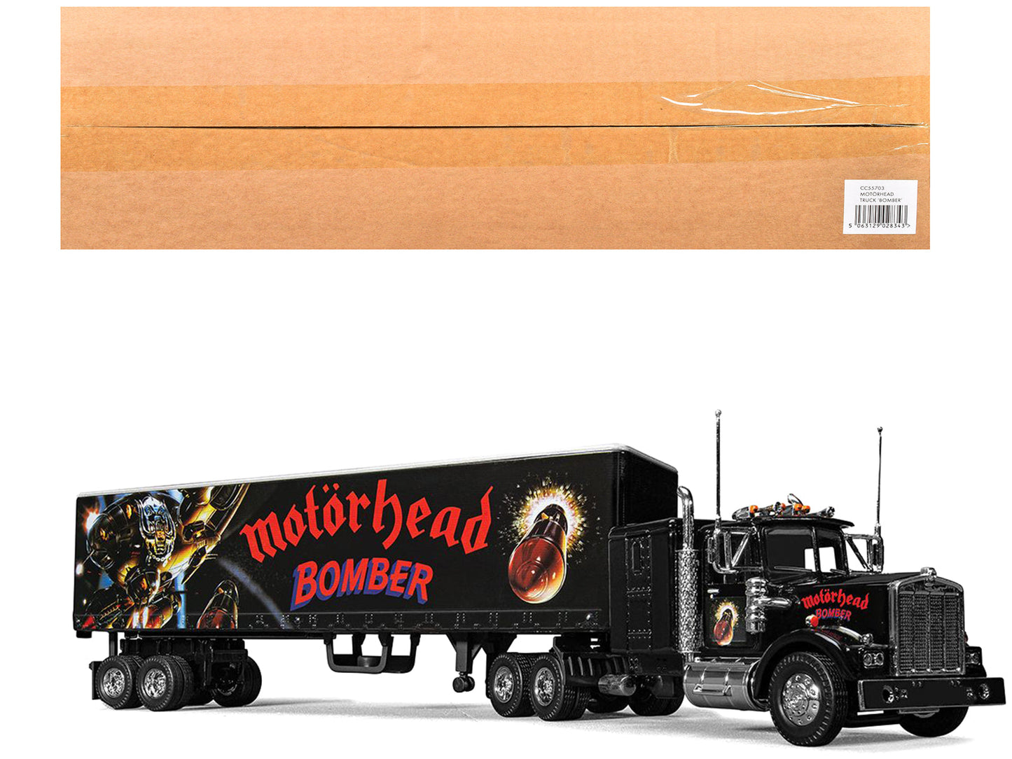 "Motorhead Bomber" Transport Truck Black 1/50 Diecast Model by Corgi  free shipping USA