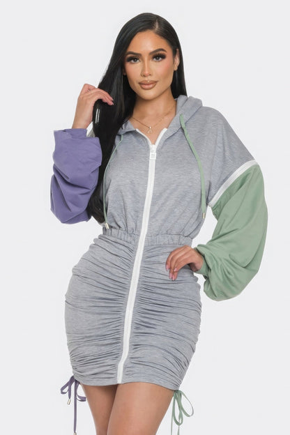 Detachable Zipper Mini Dress by Balec Group