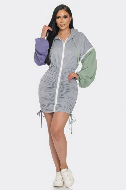Detachable Zipper Mini Dress by Balec Group