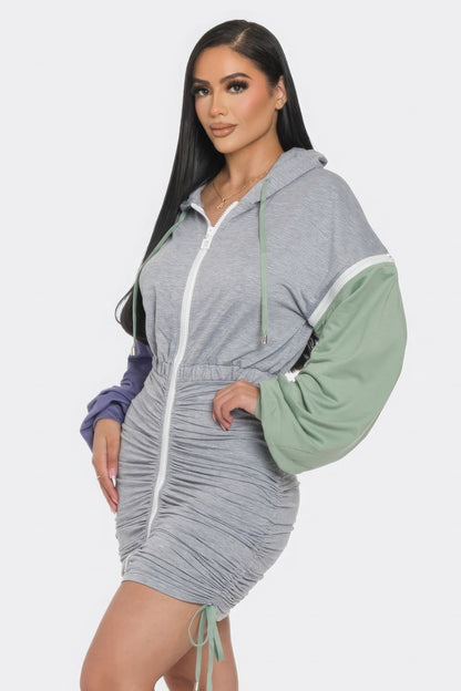 Detachable Zipper Mini Dress by Balec Group