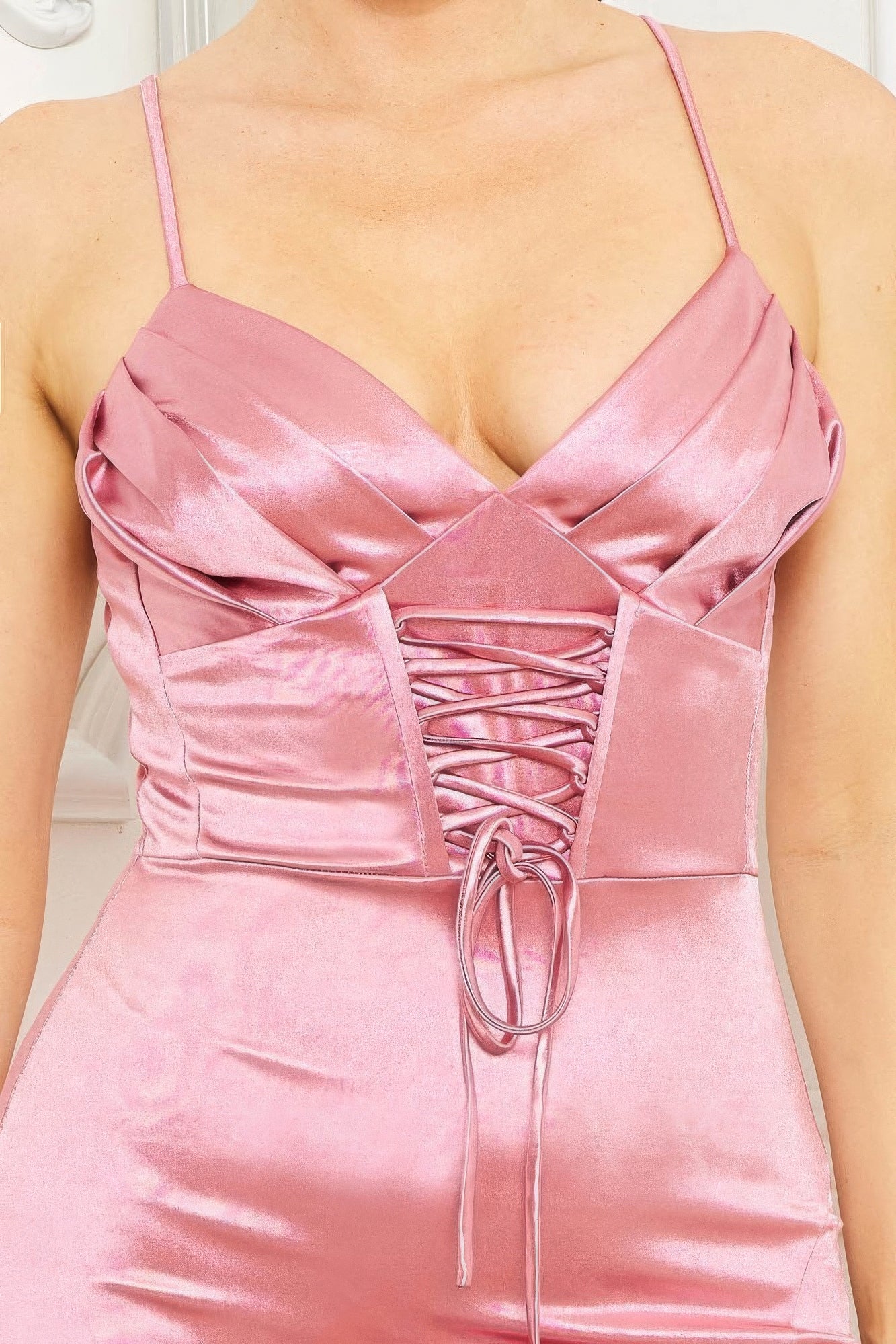 Satin Caged Waist Maxi Dress by Balec Group