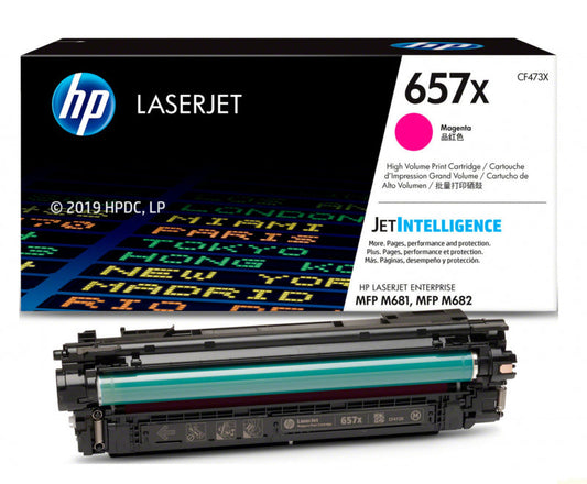 New, Pre-owned, Original HP 657X High Yield Magenta Toner Cartridge, CF473X