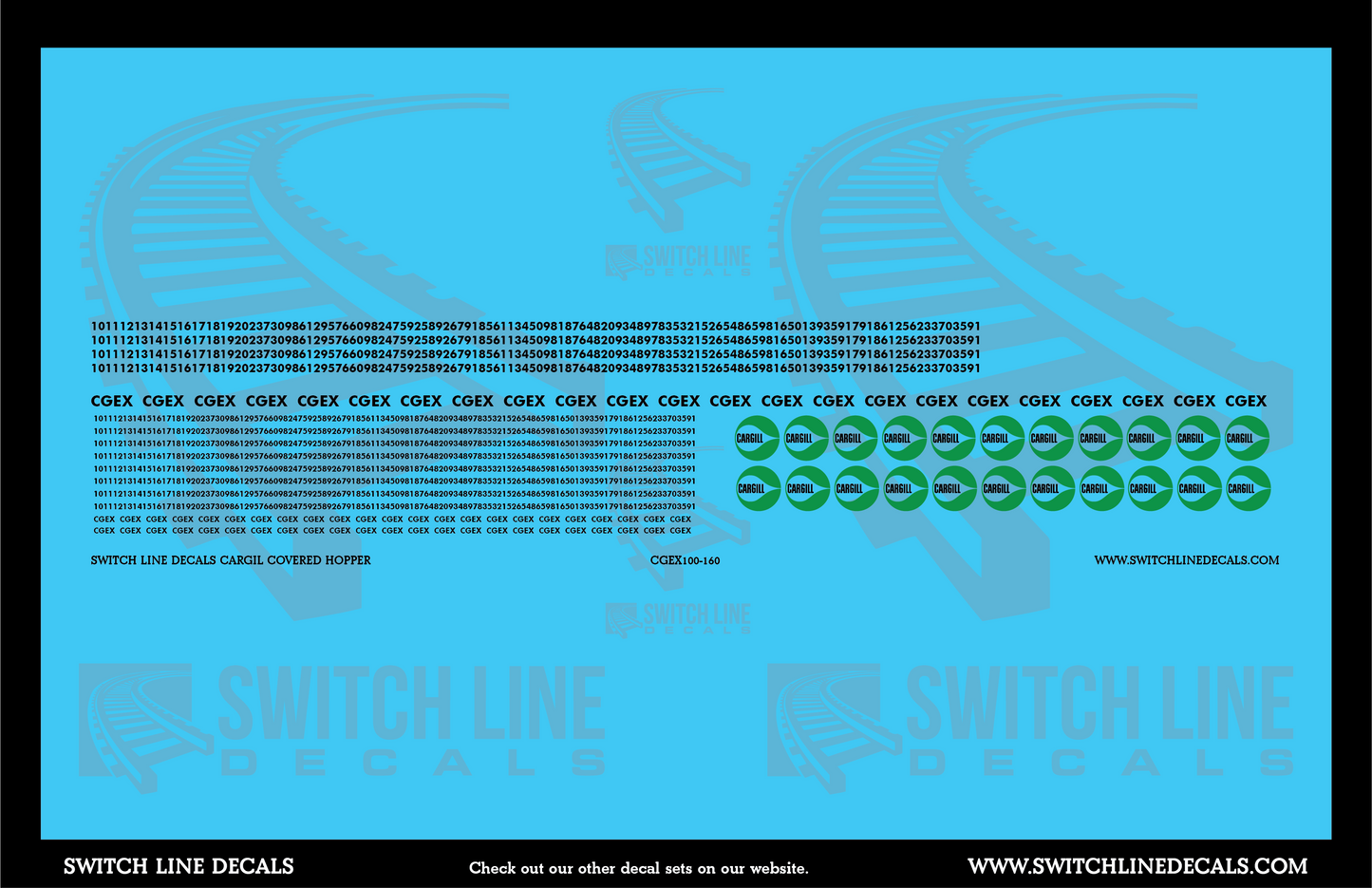 N Scale Cargil Covered Hopper Decal Set