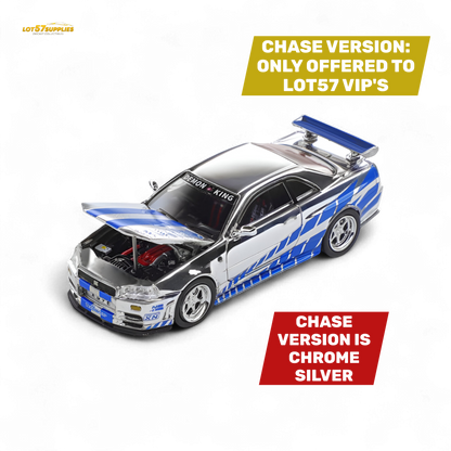 (Pre-Order) Demon King Auto Skyline GT-R R34 Z-Tune - Fast and Furious Paul Livery 1:64