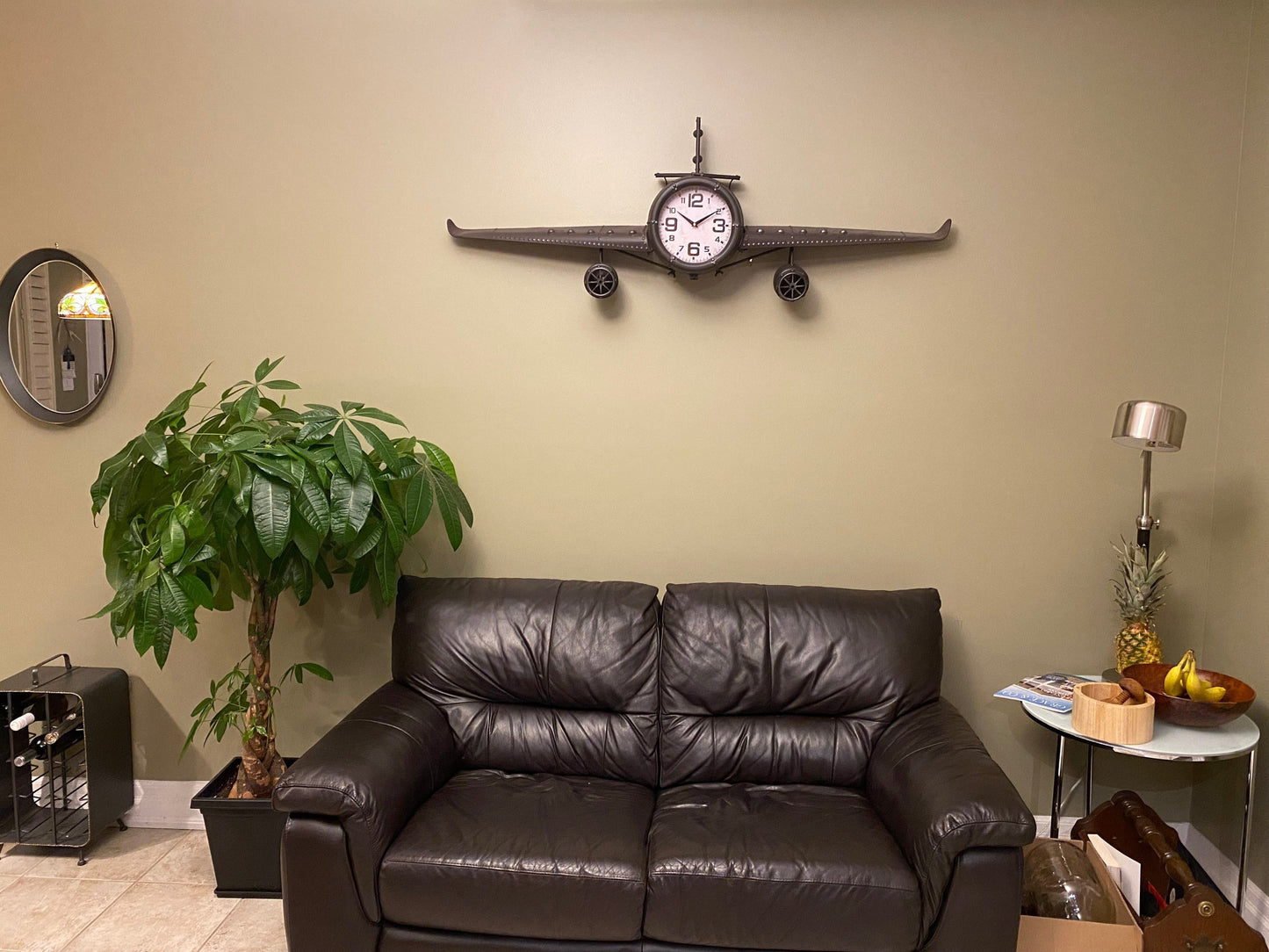 Wall clock - Metal Medium  Vintage Fighter Jet Wall Clock by Peterson Housewares & Artwares