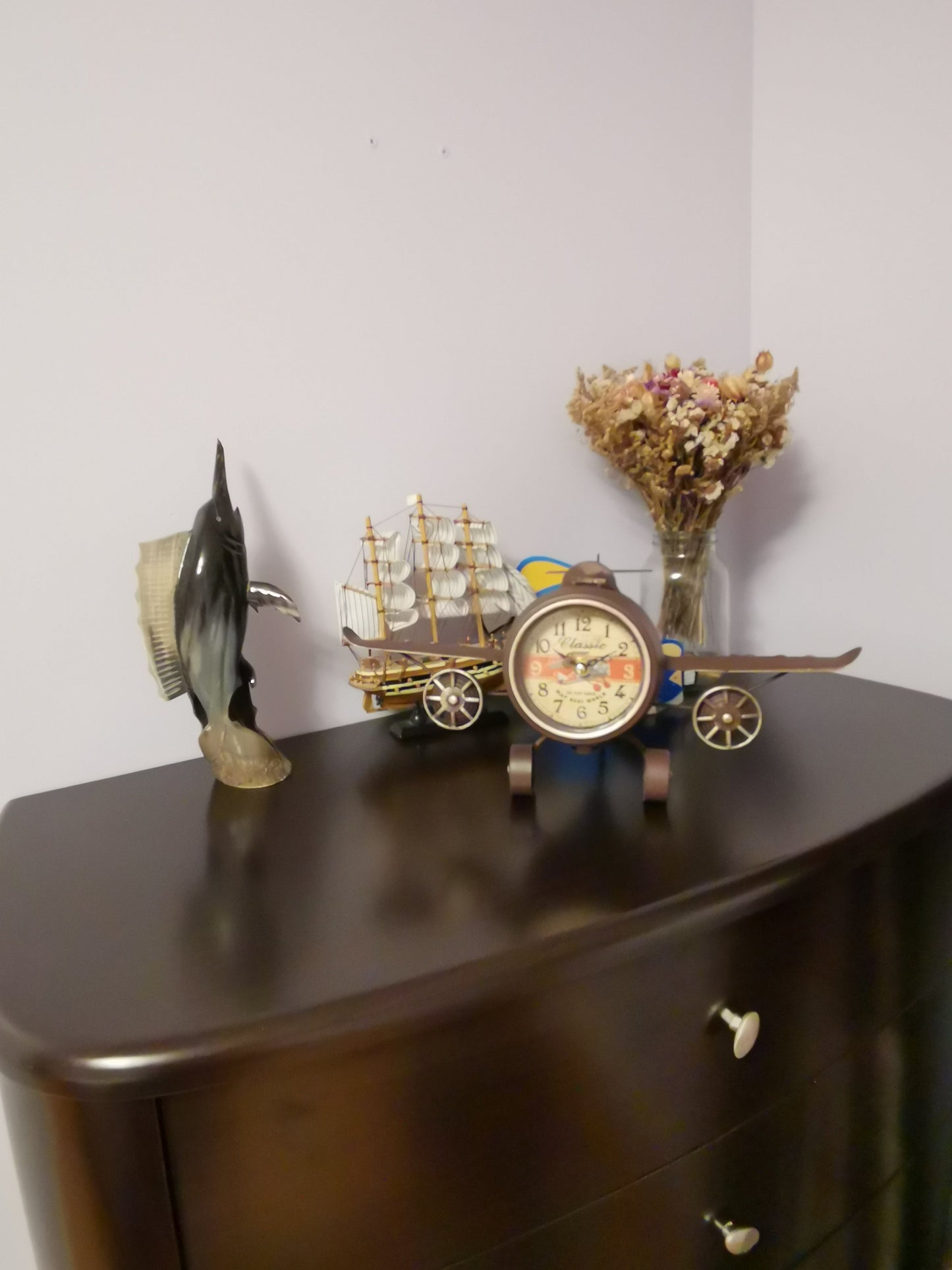 Table clock - Rustic Vintage Airplane Table Clock by Peterson Housewares & Artwares