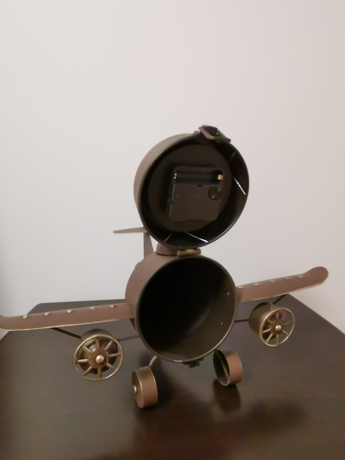Table clock - Rustic Vintage Airplane Table Clock by Peterson Housewares & Artwares