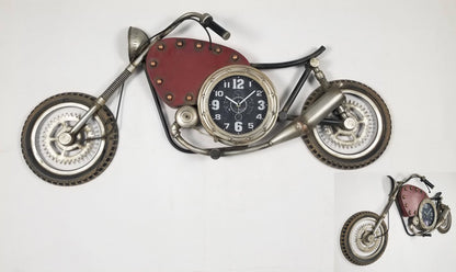 Wall clock - Vintage Motorcycle Wall Clock by Peterson Housewares & Artwares