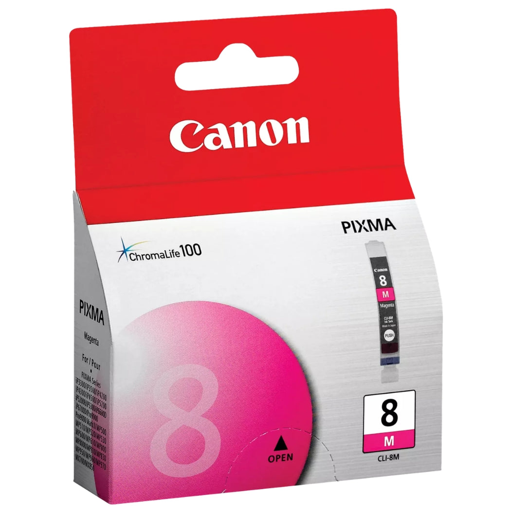 New, Pre-Owned - Canon CLI-8 Color Standard Yield Magenta Ink Tank