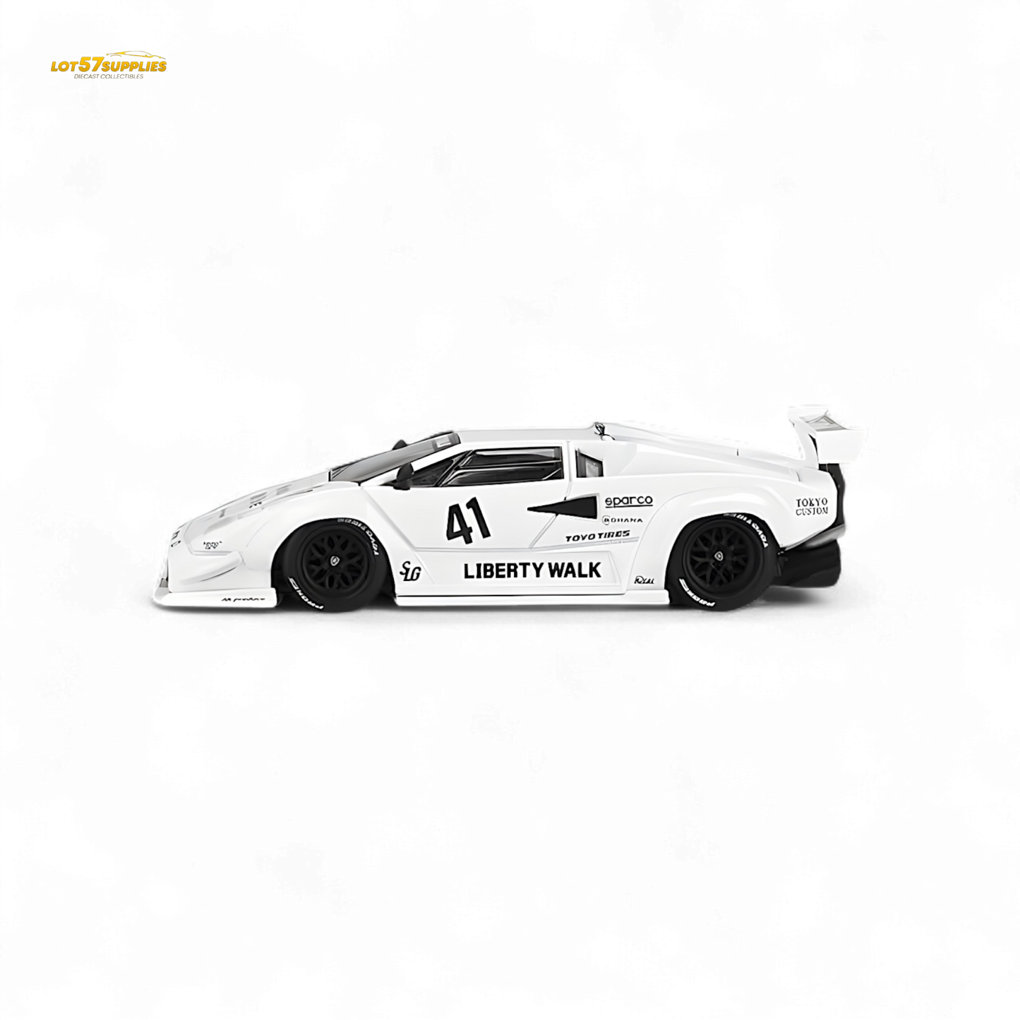 Mini GT Lamborghini Countach LB-WORKS White 1:64