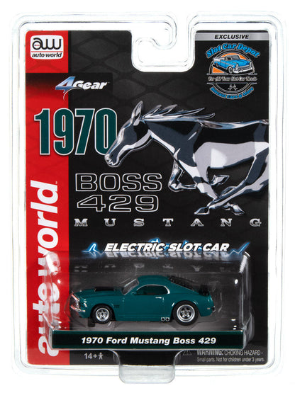 Auto World Exclusive 1970 Ford Mustang Boss 429 HO Slot Car for AFX