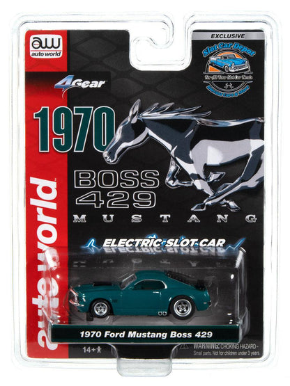 Auto World Exclusive 1970 Ford Mustang Boss 429 HO Slot Car for AFX