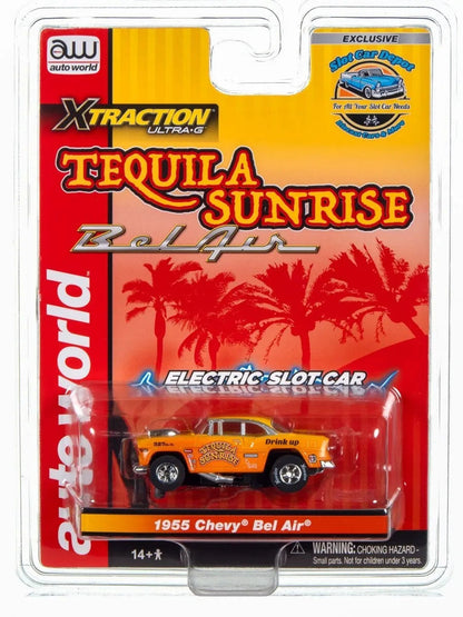 Auto World Exclusive 1955 Chevy Bel Air Tequila Sunrise HO Slot Car for AFX