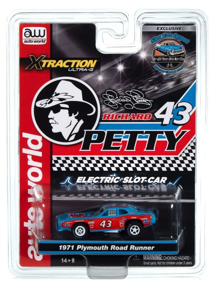 Auto World Exclusive Richard Petty '71 Plymouth Road Runner HO Slot Car