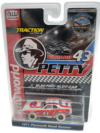 Auto World Exclusive iWheels Richard Petty '71 Plymouth Road Runner HO Slot Car