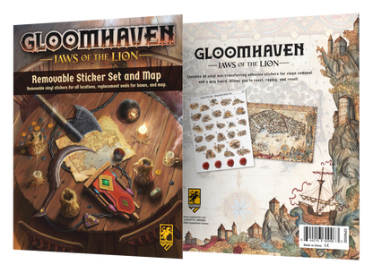 Gloomhaven: Jaws of the Lion - Removable Sticker Set & Map
