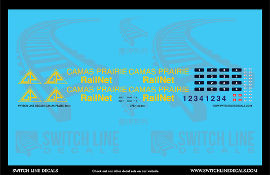 N Scale Camas Prairie B23-7 Locomotive Decal Set