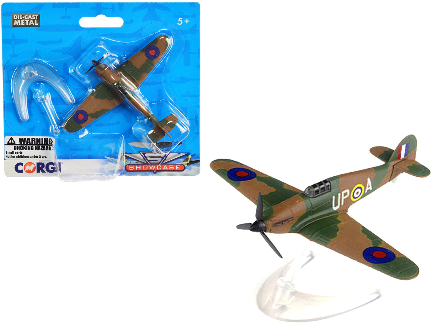 Hawker Hurricane Fighter Aircraft "RAF" "Showcase" Series Diecast Model by Corgi  free shipping USA