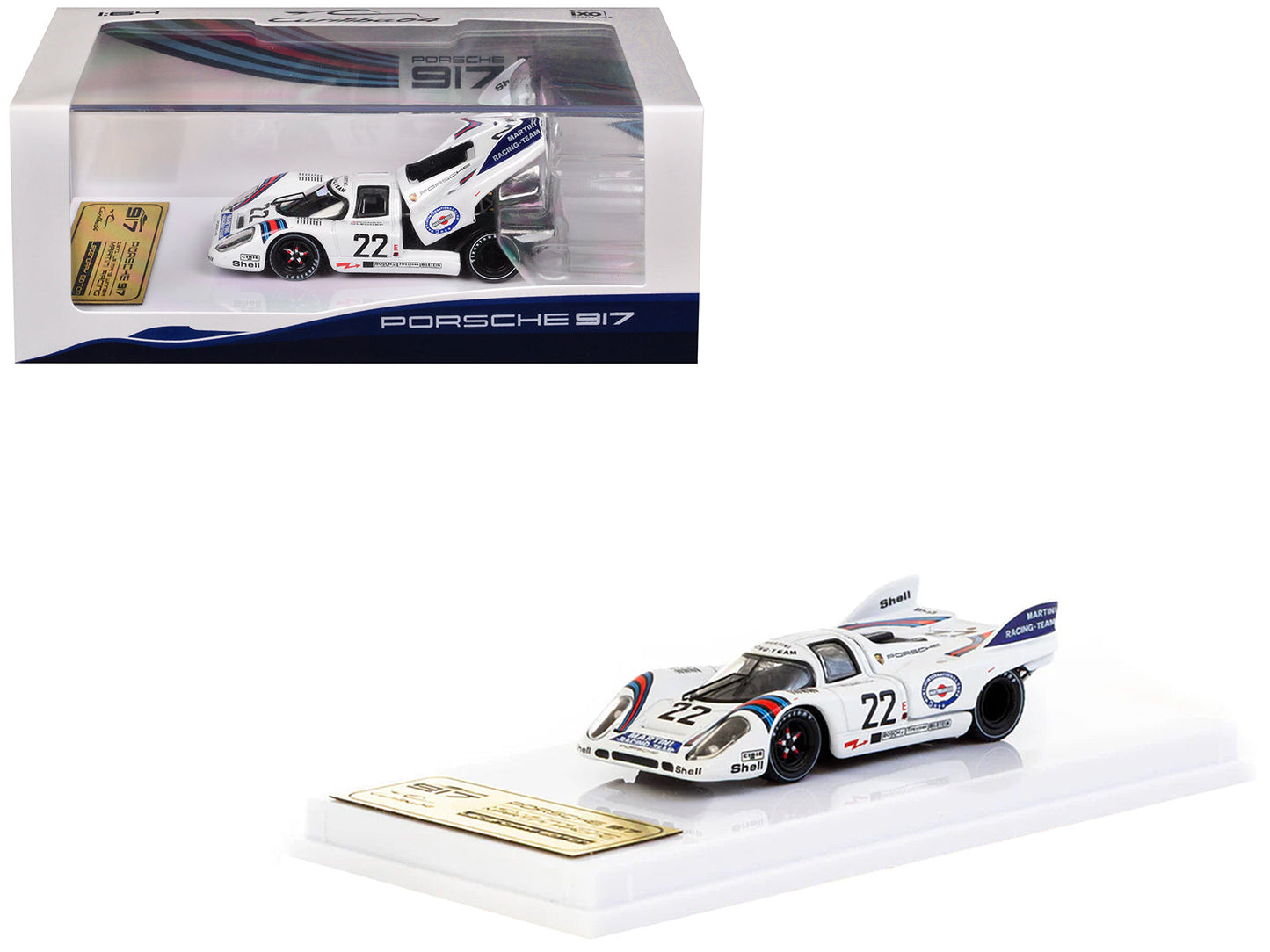 Porsche 917K #22 Gijs van Lennep - Helmut Marko "Martini Racing" Winner "24 Hours of Le Mans" (1971) "Curitiba64" Series 1/64 Diecast Model Car by Tarmac Works  free shipping USA