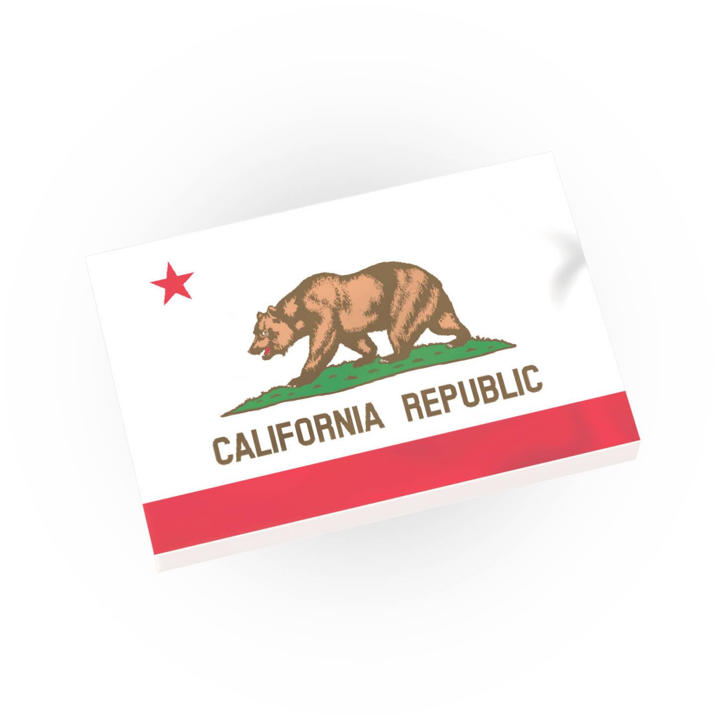 California State Flag - Custom Printed - Made Using a LEGO® Tile