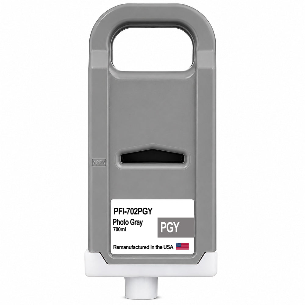 U.S. Remanufactured for Canon PFI-702PGY 700ml Photo Gray Ink Cartridge