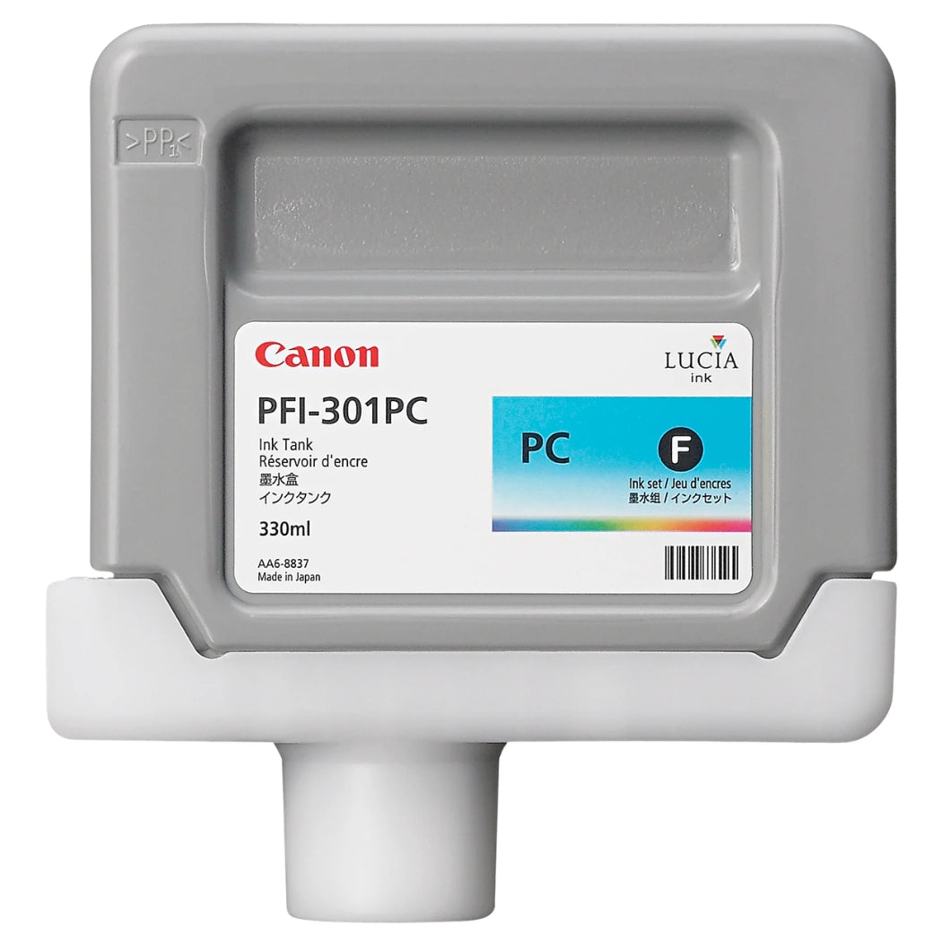 New, Pre-Owned - Canon PFI-301PC Standard-Yield Photo Cyan Ink Cartridge, 1490B001AA