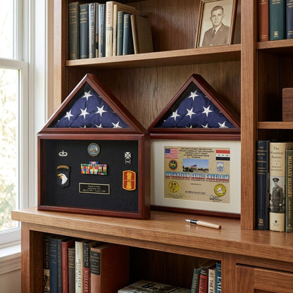Capitol Flag Case with Certificate/Shadow Box – Holds 3’ x 5’ Flag