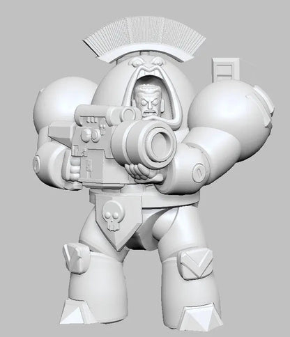 Captain Space King 2 by 3DArtGuy 32mm scale, 50mm, Miniature War Gaming Figure, Grim Dark, Space, Proxy, Space King