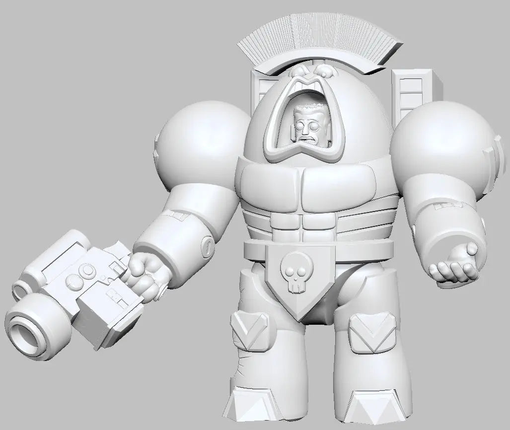 Captain Space King 2 by 3DArtGuy 32mm scale, 50mm, Miniature War Gaming Figure, Grim Dark, Space, Proxy, Space King