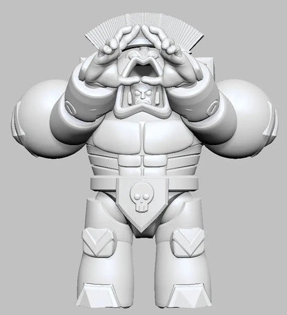 Captain Space King 2 by 3DArtGuy 32mm scale, 50mm, Miniature War Gaming Figure, Grim Dark, Space, Proxy, Space King