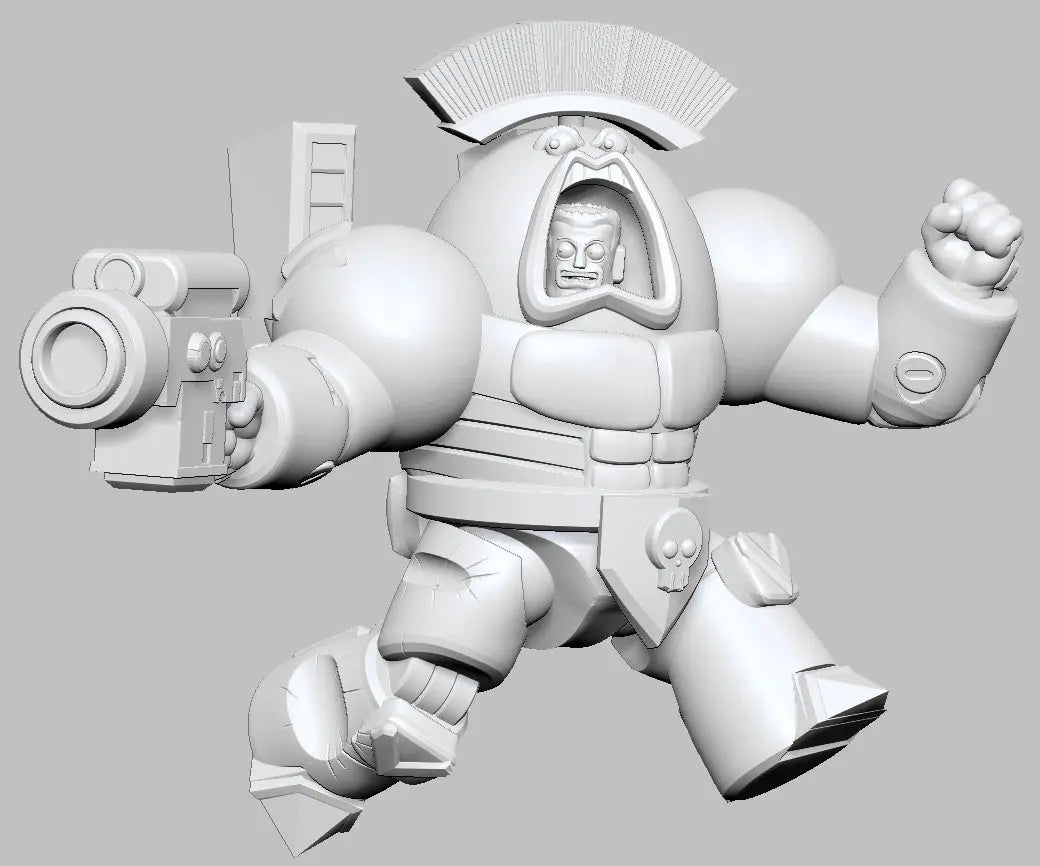 Captain Space King 2 by 3DArtGuy 32mm scale, 50mm, Miniature War Gaming Figure, Grim Dark, Space, Proxy, Space King