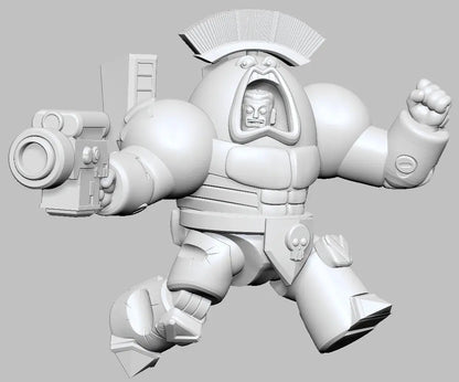 Captain Space King 2 by 3DArtGuy 32mm scale, 50mm, Miniature War Gaming Figure, Grim Dark, Space, Proxy, Space King