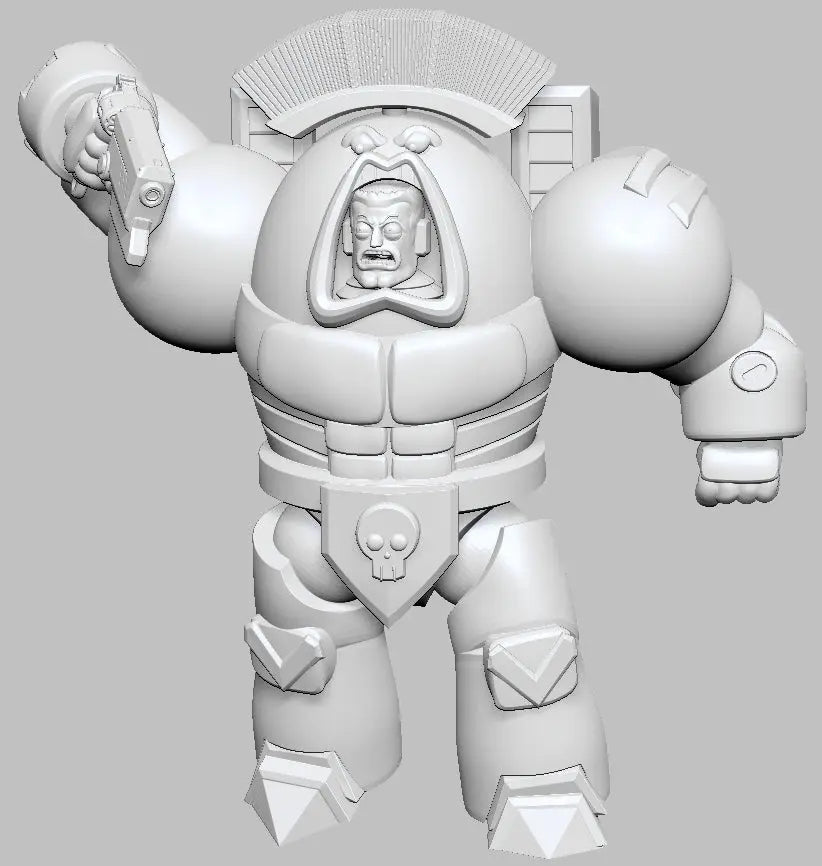 Captain Space King 2 by 3DArtGuy 32mm scale, 50mm, Miniature War Gaming Figure, Grim Dark, Space, Proxy, Space King