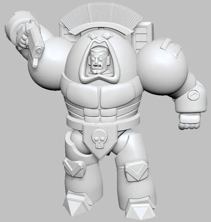 Captain Space King 2 by 3DArtGuy 32mm scale, 50mm, Miniature War Gaming Figure, Grim Dark, Space, Proxy, Space King