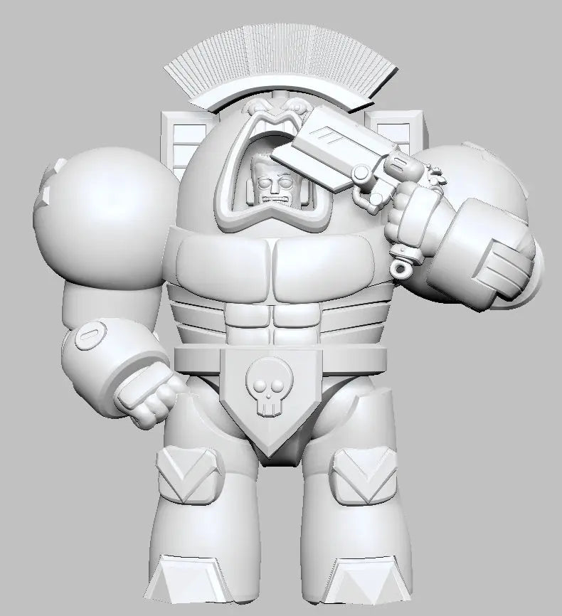 Captain Space King 2 by 3DArtGuy 32mm scale, 50mm, Miniature War Gaming Figure, Grim Dark, Space, Proxy, Space King
