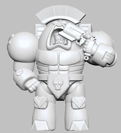 Captain Space King 2 by 3DArtGuy 32mm scale, 50mm, Miniature War Gaming Figure, Grim Dark, Space, Proxy, Space King