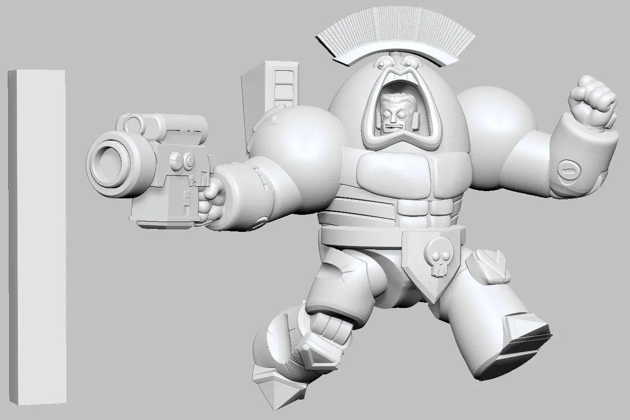 Captain Space King 2 by 3DArtGuy 32mm scale, 50mm, Miniature War Gaming Figure, Grim Dark, Space, Proxy, Space King
