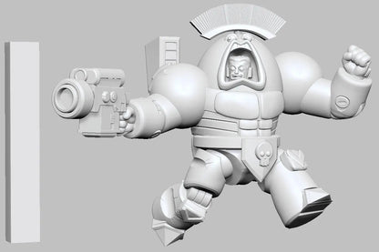 Captain Space King 2 by 3DArtGuy 32mm scale, 50mm, Miniature War Gaming Figure, Grim Dark, Space, Proxy, Space King