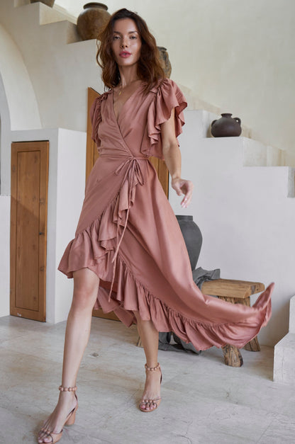 Carmen Wrap Maxi Dress by ELF