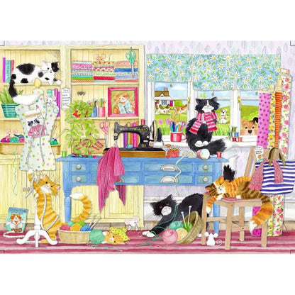 Catastrophe Cottage Set of 4 500 Piece Jigsaw Puzzles Gibsons