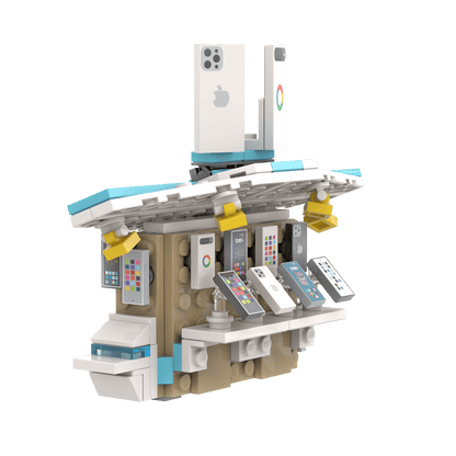 Phone Kiosk  - Market Stall - Build Kit- Custom Printed - Made Using LEGO® Parts
