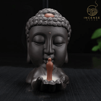 Ceramic Buddha Backflow Incense Burner by incenseocean