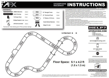 AFX Champions Raceway HO Slot Car Race Track Set 22122 Formula F1