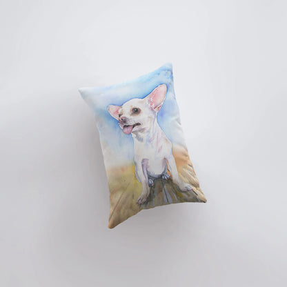 Chihuahua | Watercolor Chihuahua | 12x18 | Pillow Cover | Chihuahua Mom | Dog Lover Gift | Dog Gift | Dog Mom | Bedroom Decor | Throw Pillow by UniikPillows