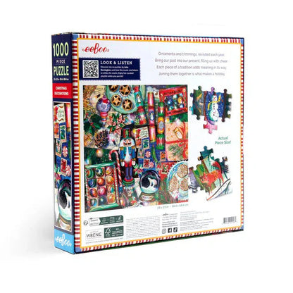 Christmas Decorations 1000 Piece Jigsaw Puzzle eeBoo