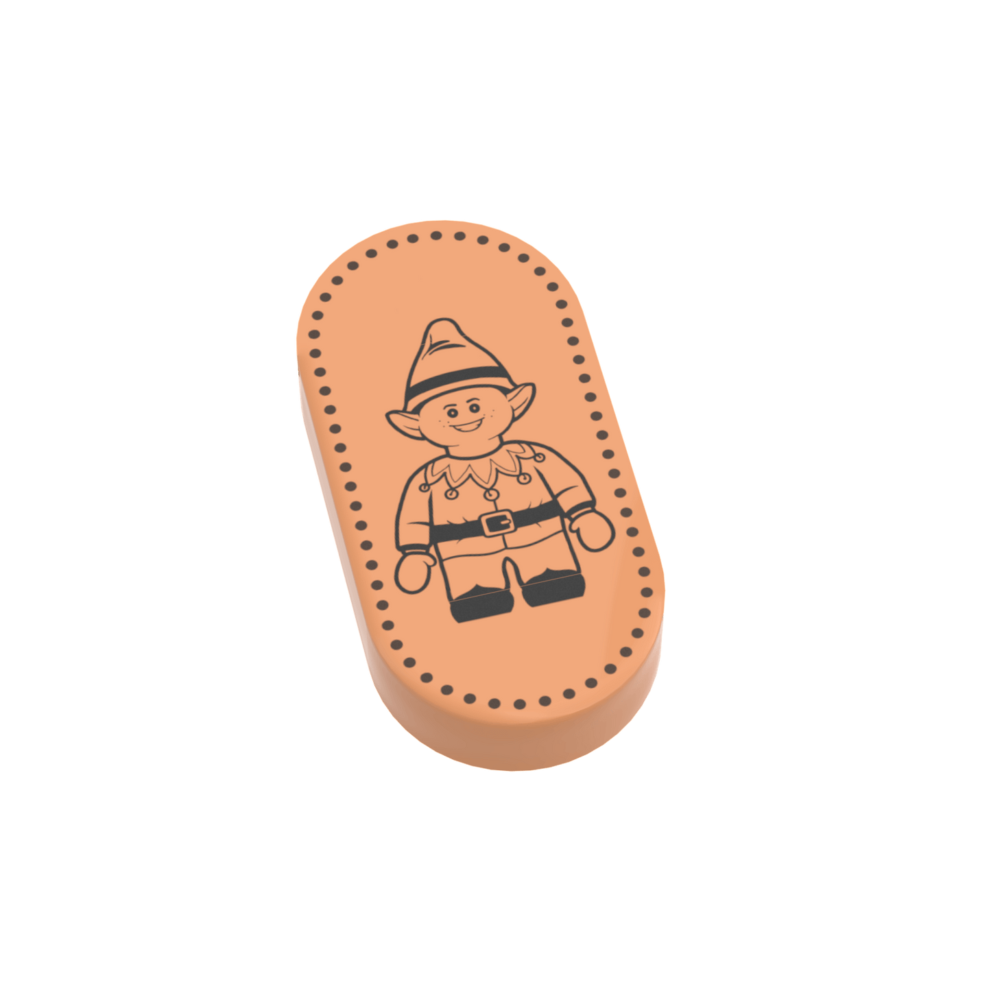Pressed Penny - Elf - Custom Printed 1x2 Tile - Made Using LEGO® Parts