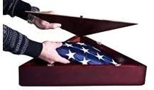 Flag Frames with Stand - Cherry Finish
