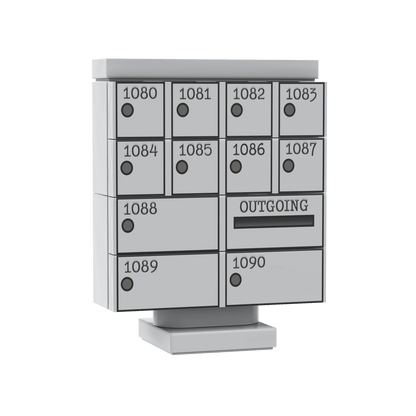 Cluster Apartment/Office Mailbox Unit - Minifig Scale Custom Set - Made Using LEGO® Parts
