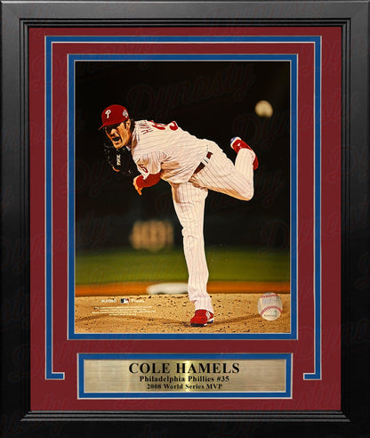 Cole Hamels 2008 World Series Action Philadelphia Phillies 8" x 10" Framed Baseball Photo